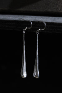 990 Pure Silver Sterling Silver Dangle Drop Earring W/The Shape of Water Drop, FishHook Earring, Length: 2.56"/65mm, Wonderful Gift For Her.